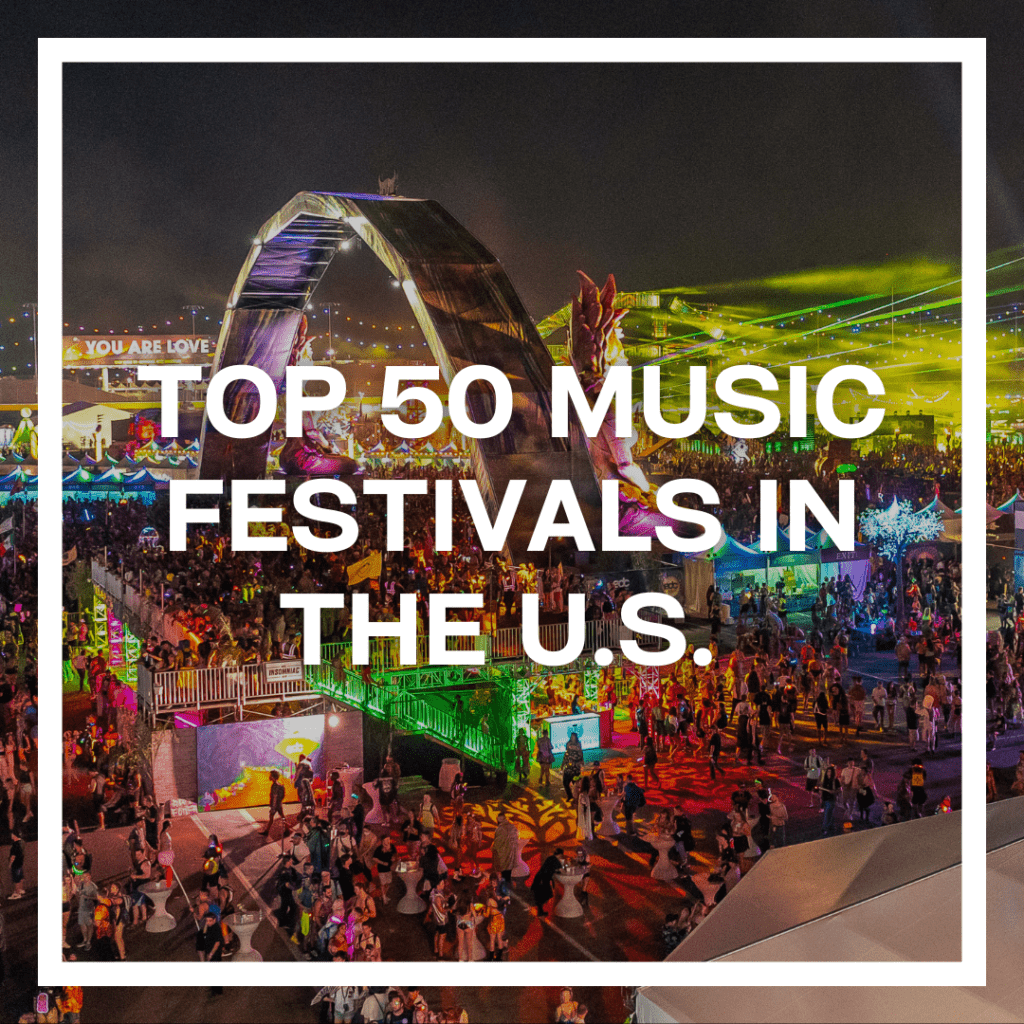 Top 50 music festivals in the US with an image