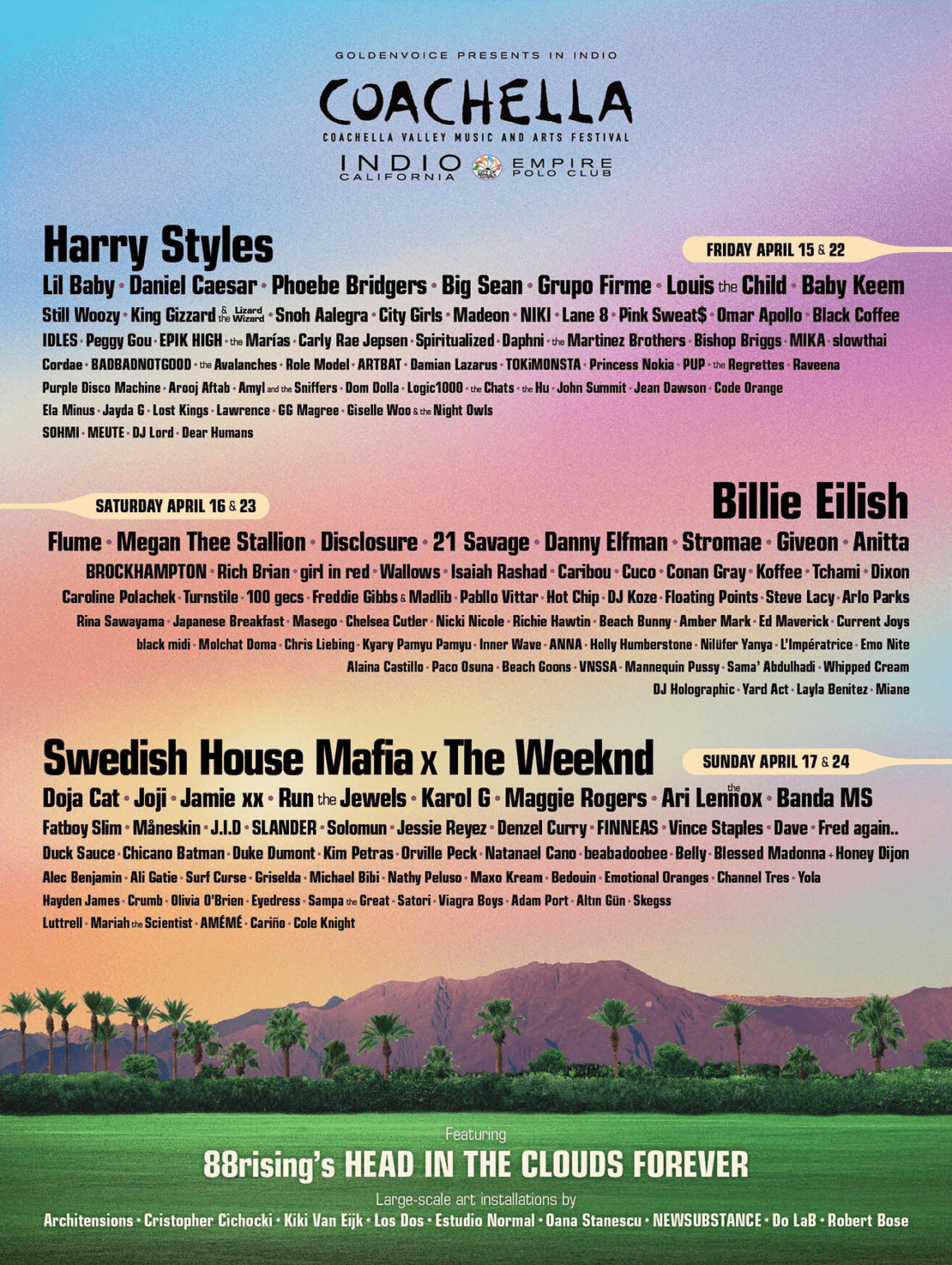 Coachella music festival 2022 lineup