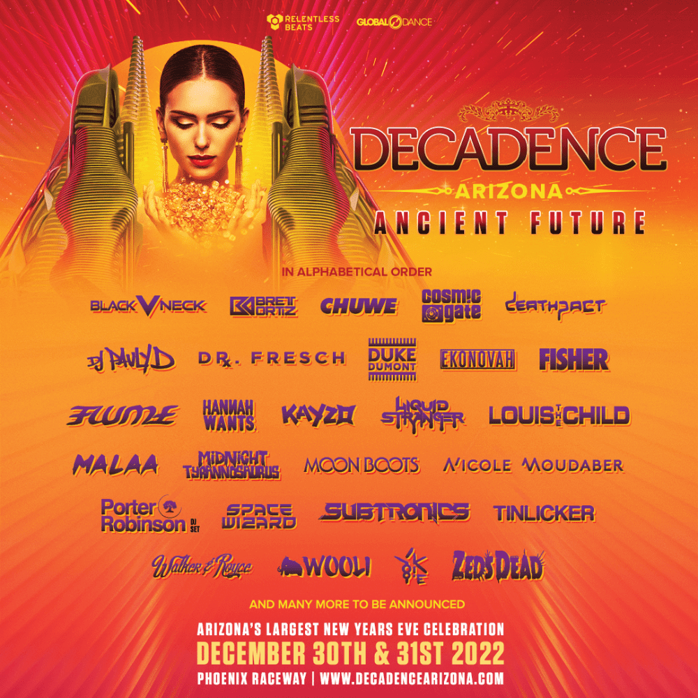 Decadence poster with a girl image