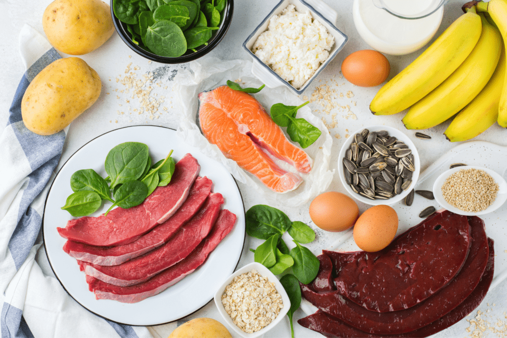 So many foods of different types kept at the table